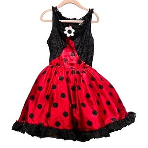 Girls ladybug dress costume Size Medium